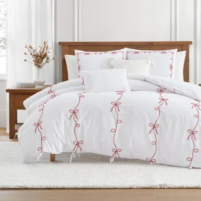 Peri Home Sasha Bows Comforter Set Chili Red