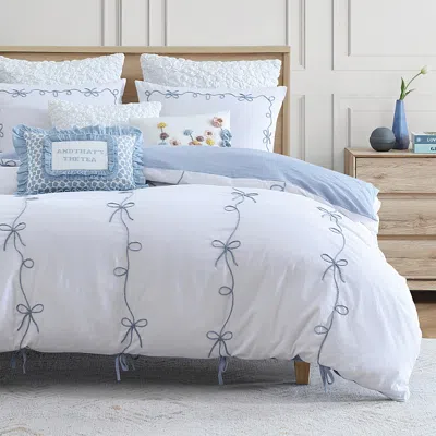 Peri Home Sasha Bows Comforter Set, King In Blue