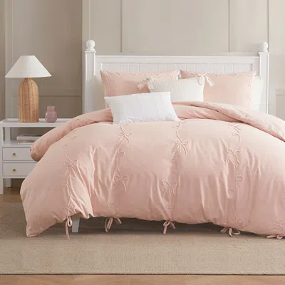 Peri Home Sasha Bows Comforter Set, King In Pink