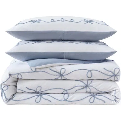 Peri Home Sasha Bows Duvet & Shams Set In Blue
