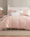 Peri Home Sasha Bows Embroidered 3-pc. Duvet Cover Set, Full/queen In Pink