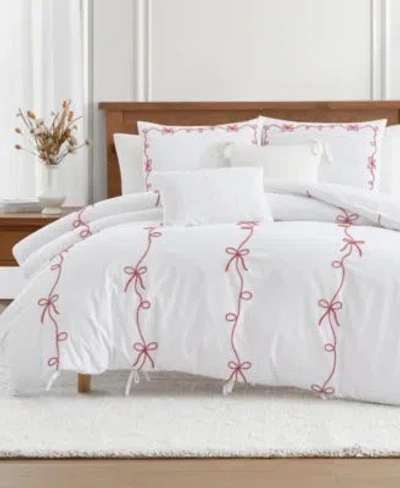 Peri Home Sasha Bows Embroidered Comforter Set In Blue