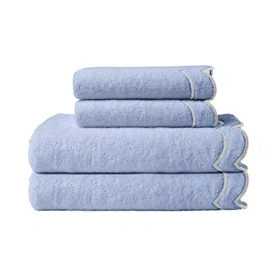 Peri Home Scallop 4-pc. Bath Towel Set In Blue