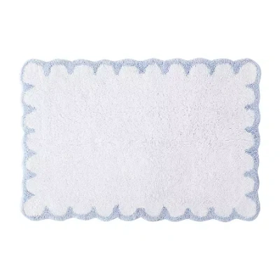 Peri Home Scallop Bath Rug In Blue