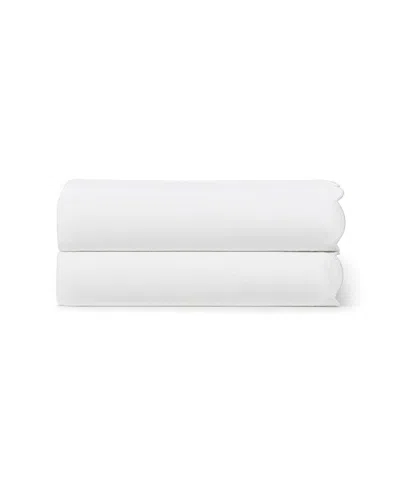 Peri Home Scallop Cotton 2-pc. Pillowcase Pair, Standard In White