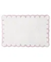 Peri Home Scallop Detail Cotton Bath Mat In Pink
