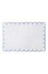 Peri Home Scallop Detail Cotton Bath Mat In Blue