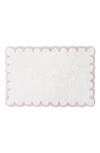 Peri Home Scallop Detail Cotton Bath Mat In Pink