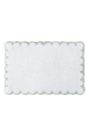 Peri Home Scallop Detail Cotton Bath Mat In Sage