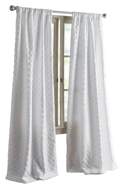 Peri Home Set Of 2 Diamond Pole Top Curtain Panels In White