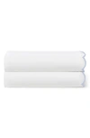 Peri Home Set Of 2 Scallop Cotton Pillowcases In Blue