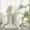 Peri Home Snow Leopard Polyester Throw In Ivory