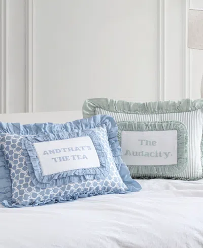 Peri Home The Tea Decorative Pillow, 12" X 18" In Blue