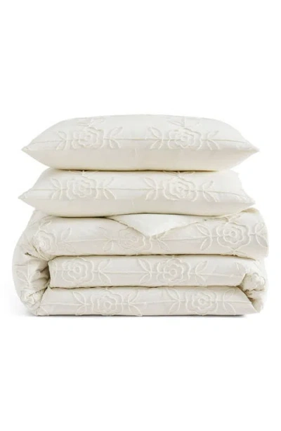 Peri Home Trellis Rose Comforter & Pillow Shams Set In White