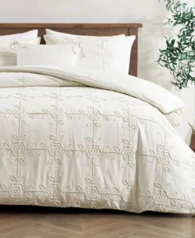 Peri Home Trellis Rose Comforter Sets In White