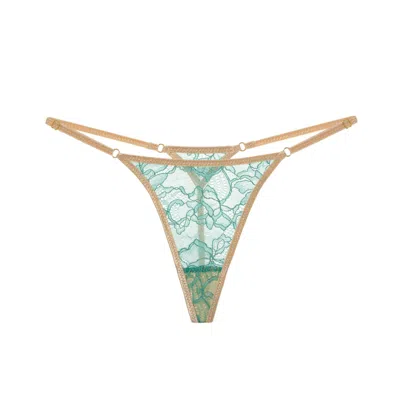 Perilla Women's Green Gigi Thongs - Turquoise