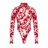 Perilla Women's Harlow Long Bodysuit Red In Red