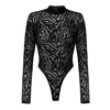 Perilla Women's Kylie Long Bodysuit Black In Black