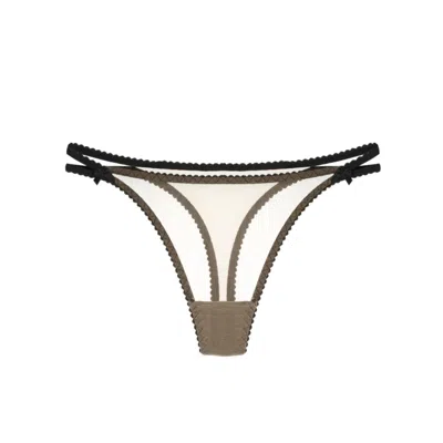 Perilla Women's Neutrals Caffe Latte Thongs In Blue