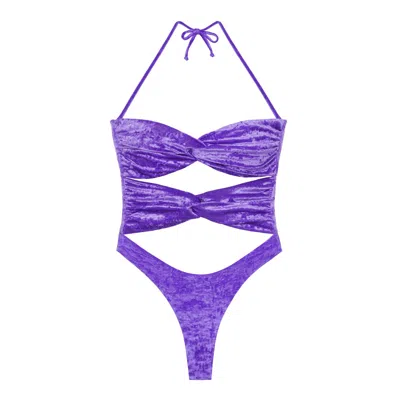 Perilla Women's Pink / Purple Imagination One Piece - Violetto In Pink/purple