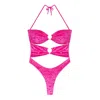 Perilla Women's Pink / Purple On The Beach One Piece - Rosa In Pink/purple