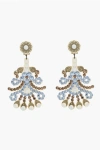 Peris Chandelier Earrings Embellished With Rhinestones And Golden In Multi