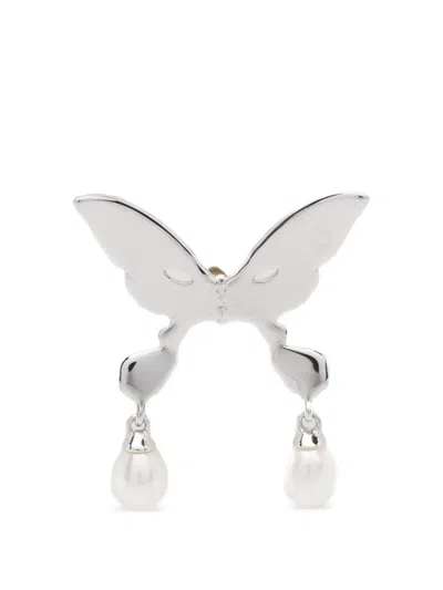 Perks And Mini Alien Kiss Drop Earring In Silver