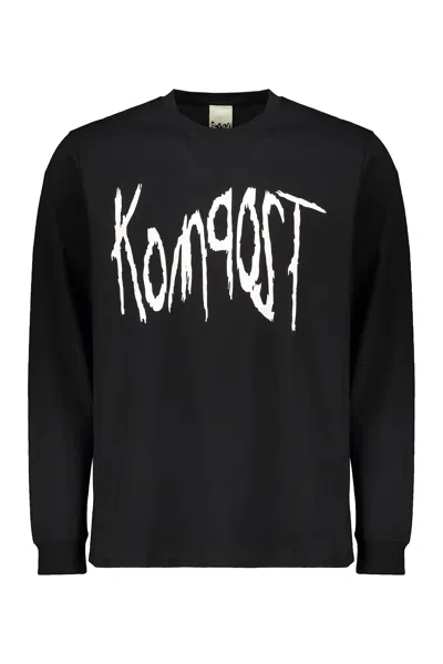 Perks And Mini Black T-shirt With Long Sleeves And Logo