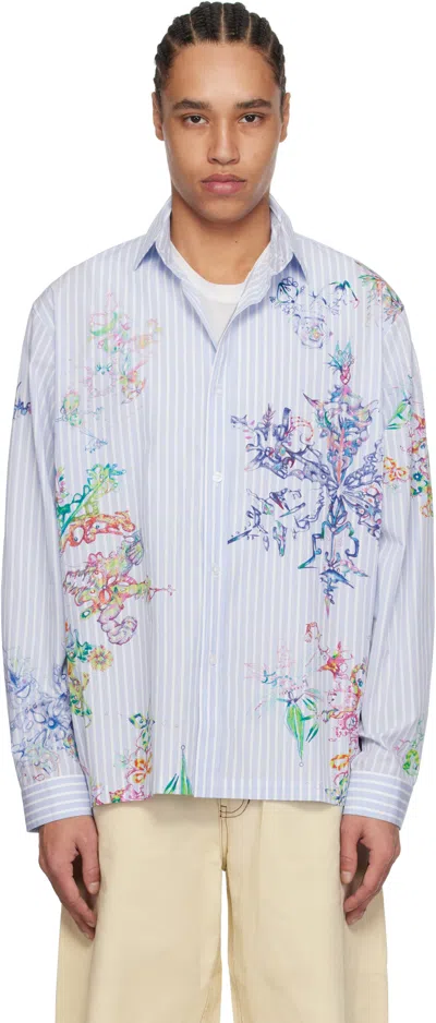 PERKS AND MINI BLUE FRACTAL STRIPE SHIRT