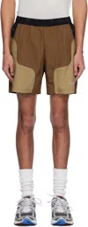 Perks And Mini Brown Lunacy Free Wheeling Track Shorts In Brown
