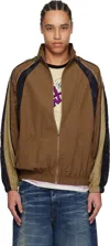 Perks And Mini Brown Lunacy Tracktion Zip-off Jacket In Brown