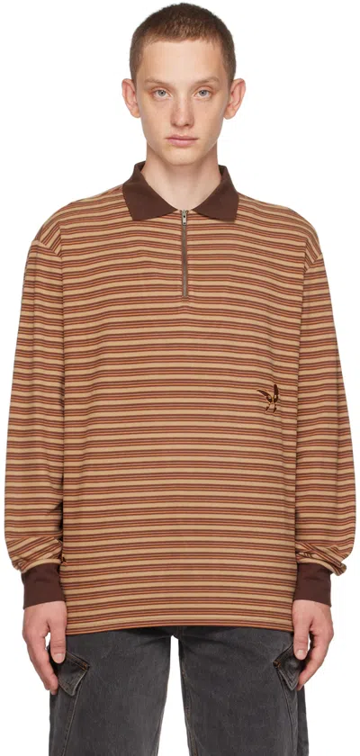 Perks And Mini Brown Realms Polo In Wafer