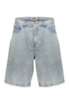 Perks And Mini Denim Bermuda Shorts In Blue
