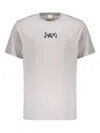 Perks And Mini Eye-print Logo Cotton T-shirt In Gray