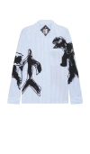 Perks And Mini Blue Figures Striped Shirt In Blue