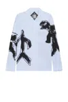 Perks And Mini Blue Figures Striped Shirt In Blue Stripe