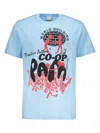 Perks And Mini Printed Cotton T-shirt In Blue