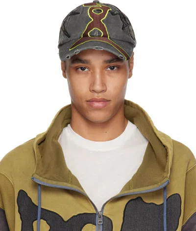Perks And Mini Gray Last Quarter Baseball Cap In Black Wash