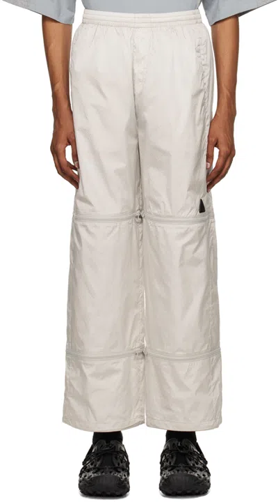 Perks And Mini Gray Lifted Zip Lounge Pants In Vapor