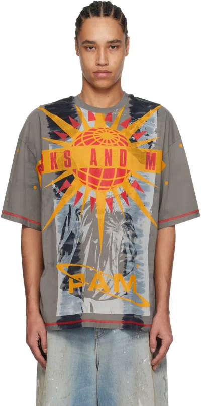 Perks And Mini Gray Sphere 360 T-shirt In Grey