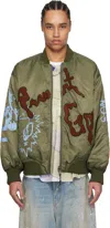 Perks And Mini Khaki Martine Syms Edition 'present Goo' Reversible Jacket In Khaki