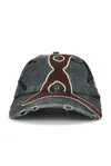 Perks And Mini Gray Last Quarter Baseball Cap In Black Wash