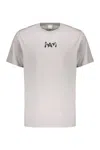 Perks And Mini Eye-print Logo Cotton T-shirt In Gray
