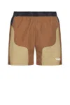 Perks And Mini Lumacy Free Wheeling Track Shorts In Brown