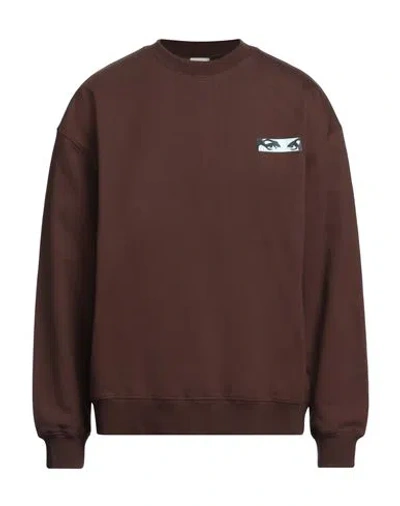 Perks And Mini P. A.m.  Man Sweatshirt Brown Size L Cotton