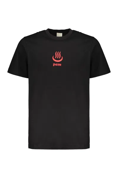 Perks And Mini Printed Cotton T-shirt In Black