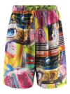 Perks And Mini Printed Drawstring Shorts In Multi