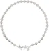 Perks And Mini Silver Lunacy Celestial Orbs Ball & Chain Necklace In Stainless Steel