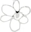 Perks And Mini Silver Rough Gesture Frame Single Earring In Silver