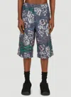 Perks And Mini P.a.m. Skulls Printed Bermuda Shorts In Purple